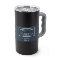 General Supply Goods + Co - Tasse à café avec poignée 600 ml - Noir-Double paroi en acier inoxydable
