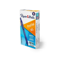 Paper Mate - Stylo gel Profile - 0,7 mm - bleu - paquet de 12-Encre bleue