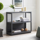 Hudson&Canal - Bibliothèque Thalia 33"H - Gris anthracite-Le cadre et les étagères sont en bois MDF durable
