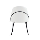 Manhattan Comfort - Lot de 2 chaises de salle à manger modernes Gracie 61,5 cm, revêtement similicuir blanc et noir-Assemblage minimal requis Matériel inclus