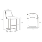 Manhattan Comfort - Serena tabouret de comptoir moderne de 45 cm en similicuir rembourré - gris clair - lot de 3-Recouvert d’un magnifique similicuir avec rembourrage rempli de mousse haute densité