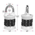 Master Lock - Serrure à combinaison verticale à 4 lettres à régler soi-même-Adapté aux verrous de casier verticaux