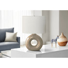 Monarch Specialties - Luminaire - 24 po H Lampe De Table - Céramique Brune - Abat-Jour Ivoire / Crème - Contemporain - Moderne-Un interrupteur rotatif marche/arrêt pratique permet de faire fonctionner une ampoule de 100 W (non incluse) pour éclairer instantanément un salon, un bureau ou une chambre