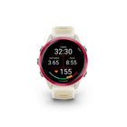 Garmin - Forerunner 570 - 42 mm, aluminium framboise avec bracelet translucide os/mangue-RAPPORT DU MATIN ET DU SOIR - Réveillez-vous avec votre rapport du matin comprenant un aperçu de votre sommeil, de votre récupération et de vos perspectives d'entraînement, ainsi que votre VFC, votre préparation à l'entraînement et la météo. Avant de vous coucher, recevez un rapport du soir pour mieux préparer le lendemain : rappel de vos besoins en sommeil, de votre entraînement du lendemain, de la météo et des événeme