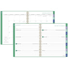 AT-A-GLANCE - Agenda hebdomadaire/mensuel BADGE géo 2026 - 11 po H x 8 1/2 po l - vert - bilingue-13 mois de planification hebdomadaire/mensuelle