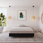 Nexera - Lit plateforme double, Noir-Peut être agencé avec une des têtes de lit doubles Nexera afin de créer un lit complet. (vendues séparément)