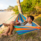 Grand Trunk - TrunkTech Hamac double - Cabo-Boucles d’extrémité réfléchissantes pour plus de style et de visibilité