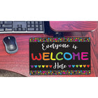 Ashley Productions - Smart Poly Tapis de souris pour ordinateur - 8" x 10" - Tout le monde est le bienvenu ici - Cœurs - Paquet de 6-Utilisez dans la salle de classe, à la maison ou au bureau.