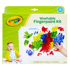 Crayola - Kit de peinture lavable pour les doigts-ENSEMBLE DE PEINTURE POUR TOUT-PETIT : Offre des heures d'expérimentation tactile, de mélange de couleurs et de plaisir artistique. Comprend 4 tubes de peinture pour les doigts faciles à presser en rouge, bleu, jaune et vert, ainsi que 10 feuilles de papier brillant pour peinture au doigt de 13 x 19 pouces spécialement conçues contre la sursaturation.