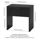 Hudson&Canal - Table de chevet Kenslow 24 po - Grain noir-8