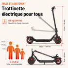 Gyrocopters - Trottinette électrique Flash 6.0 pour adultes et adolescents - Vitesse 30 km/h - Autonomie 30 km - 350 W - Noir-9