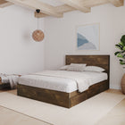 Nexera - Tête de lit queen effet de planches Queen, Truffe-Meubles conçus et produits au Canada à partir de panneaux de particules et de MDF certifiés CARB II/FSC.  Item expédié en 24-48 heures après réception de la commande.  Assemblage requis