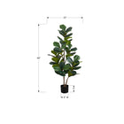 Monarch Specialties - Plante Artificielle - 49 po H - Arbre À Violons - Mis En Pot - Touche Réelle - Feuilles Vertes - Pot Noir-Cette plante d'intérieur à entretien facile est fabriquée à partir des matériaux de la plus haute qualité et ne nécessite pas d'entretien ou d'arrosage, pour un accent décoratif durable et respectueux de l'environnement qui durera toute une vie