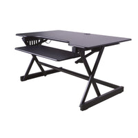 Rocelco - Support de bureau réglable de 40 po avec 4AC + 2 USB et 1 USB-C - Noir-S'élève à 19 pouces et descend à 5 pouces.