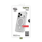 TUFF8 - Étui Mag Clear iPhone 17 Pro-Matériau premium : Conçu à partir de matériaux en polycarbonate de haute qualité pour résister aux chutes jusqu'à 6 pieds, offrant une durabilité accrue et des performances durables
