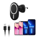 HyperGear - Chargeur de voiture sans fil MagVent MagSafe 15 W - Noir-Compatible avec des étuis MagSafe