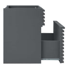 Modway - Render Fixation murale de 18" Armoire de toilette de salle de bain (lavabo non inclus) - Gris-Bassin d’évier et installations non inclus
