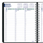Blueline - 2026 Agenda hebdomadaire Essential - 8 po x 6-1/2 po - Noir - Bilingue-Coins déchirables