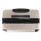 Swiss Mobility - Valise de cabine rigide 21.75 po de la collection JFK - Dessert Gris-Roues pivotantes simples à 360 degrés pour un roulement sans effort, doux et silencieux