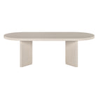 Hudson&Canal - Table basse ovale Alma 48" de largeur - Blanc aulne-La table est fabriquée à partir de matériaux MDF de haute qualité et durables