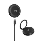 MyBat - Chargeur sans fil DockIt 360° compatible recharge magnétique + Support bague - Noir-Distance de charge : 3-8 mm. Taux de conversion énergétique : > 72 %. Longueur du câble : ~1 m (3.3 ft)