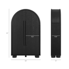 Modway - Bellamy Arqué Armoire de bureau pliante - Noir-Surface pliante de bureau d’écriture