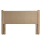 Modway - Rael Performance Velvet Tête de lit Queen, Taupe-Assemblée requise