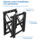 Mount-It ! - MI-367 Support mural pour mur vidéo, écran, TV, affichage numérique, panneau de menu - Horizontal-Le paquet comprend le support mural, le matériel d'installation et des instructions d'installation faciles à suivre