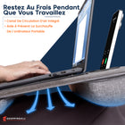 ShoppingAll - Bureau Portatif Avec Coussin – Convient Aux Ordinateurs Portables Jusqu’à 17 Pouces – Gris-Portable Et Léger – Doté d’une poignée de transport pratique. Idéal pour la maison, les voyages ou le travail en déplacement.