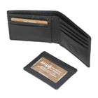 Club Rochelier - Portefeuille Billfold pour hommes avec porte-cartes amovible - Combo noir-2 poches fendues