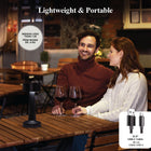 Bell and Howell - Lampe de table moderne sans fil à DEL rechargeable de 8,4 po The Chelsea - Noir-USB-C rechargeable