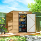 Outsunny - Remise de rangement extérieure 6 pi x 4 pi, avec 2 aérations, pour jardin, jaune-Deux fentes de ventilation permettent à l'air frais d'entrer 
