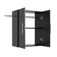 Prepac - Armoire supérieure accrochable HangUps de 24 po - noir-Dimensions finies : L 24 po X H 30 po X P 12 po 4 pieds cubes 113 L de rangement