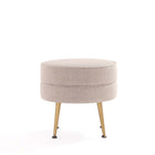 Manhattan Comfort - Bailey pouf moderne mi-siècle 18,11" - bleu, gris, avoine, vert sauge avec pieds dorés - lot de 4-18,11 po L x 23 po l x 17,32 po H