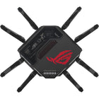 ASUS - Routeur de jeu extensible ROG Rapture GT-BE98 Pro Edition 20 Quad-bande WiFi 7 AiMesh-Connectivité filaire et flexibilité maximales grâce à deux ports 10G et quatre ports 2,5G, ouvrant la voie à la plupart des jeux gourmands en bande passante