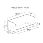 Azar - Grand bac de rangement étroit empilable pour garde-manger - Paquet de 2-Construction transparente pour une visibilité rapide et une organisation facile