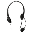 Adesso - Xtream H4 Casque stéréo double 3,5 mm avec micro, réduction de bruit, câble de 6 pi, léger - noir-Microphone à réduction de bruit pour des appels d’une clarté exceptionnelle