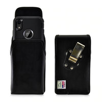 Turtleback étui à ceinture en cuir avec pince rotative-iPhone 11/11 Pro/11 Pro Max/XS/X, noir-Dimensions intérieures : 17.39 x 9,14 x 1,65 cm (6,85 x 3,60 x 0,65 po)