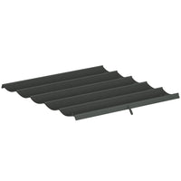 Outsunny - Toile de rechange rétractable pour pergola 8,2 pi L x 8,4 pi l pour structure 10 pi L x 10 pi l (toit uniquement), gris foncé-Compatible uniquement avec la toile de remplacement outsunny 9,8 po x 9,8 po (SKU : 84C-054BK, 84C-054BN)  