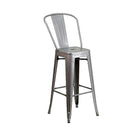 Plata Import Tolix Tabouret à dossier haut (MC-001HA-B)-Tabouret de bar
