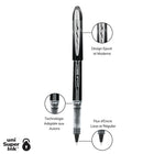 Pilot - Stylos à bille roulante Hi-Tecpoint Grip V5 – couleurs variées – paquet de 3-Conception élancée et garnitures métalliques sophistiquées
