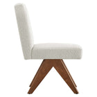 Modway - Lyra Tissu Boucle Fauteuil d’appoint de la salle à manger Ensemble de 2 - Ivoire-Assemblée requise