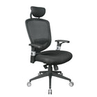 TygerClaw – Fauteuil de bureau à dossier élevé aéré et appui-tête, 25,6 x 12,6 x 28 po, noir-Reste au frais et confortable toute la journée avec un dossier en mesh respirant qui laisse circuler l’air pour éviter la transpiration, même pendant des heures de travail