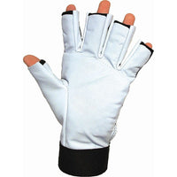 IMPACTO® BG402 X-GR Paire Gant Air Glove® Antivibrations, doigts 3/4, coussinet à Air paume/doigts/pouce, paume cuir doux-1