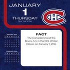 Turner Sports - 2026 Canadiens De Montreal Calendrier de Bureau Boîte Quotidiennement - 13,7 cm L x 13,7 cm H - Anglais-Page bonus avec les mois de septembre à décembre 2025