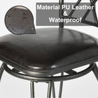 Homy Casa - Tabourets de Bar Pivotants Classiques 26" avec Similicuir Noir - Paquet de 4-Construction robuste: Cadre en métal solide pour une stabilité et une utilisation à long terme.