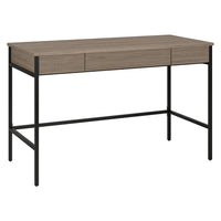 Hudson&Canal - Bureau Nolan 48" - Chêne gris vieilli-Un design moderne du milieu du siècle pour votre bureau à domicile, votre dortoir ou votre bureau