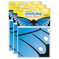 Insect Lore - Ailes de papillon Morpho à habiller - Bleu - Lot de 3-Motifs de papillons réalistes avec impression lumineuse des deux côtés
