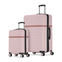 Bugatti - Ensemble de 2 valises rigides - Rose-Fabriqué à partir d'un mélange durable d'ABS et de composite en polycarbonate