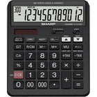 Sharp - Calculatrice de bureau à écran LCD incliné à 12 chiffres - Noir-Écran extra-large à 12 chiffres pour une visualisation facile